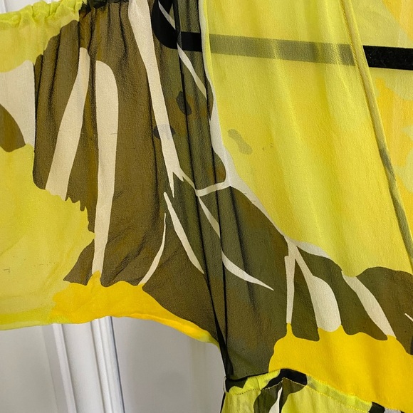 Diane Von Furstenberg vintage caftan kaftan 100% silk small/xsmall swim cover - Picture 4 of 5